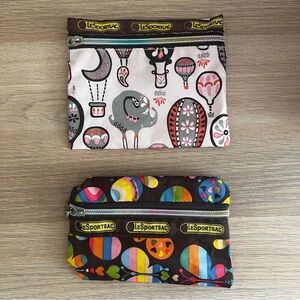 2 LeSportSac Zipper Small Pouch Bags